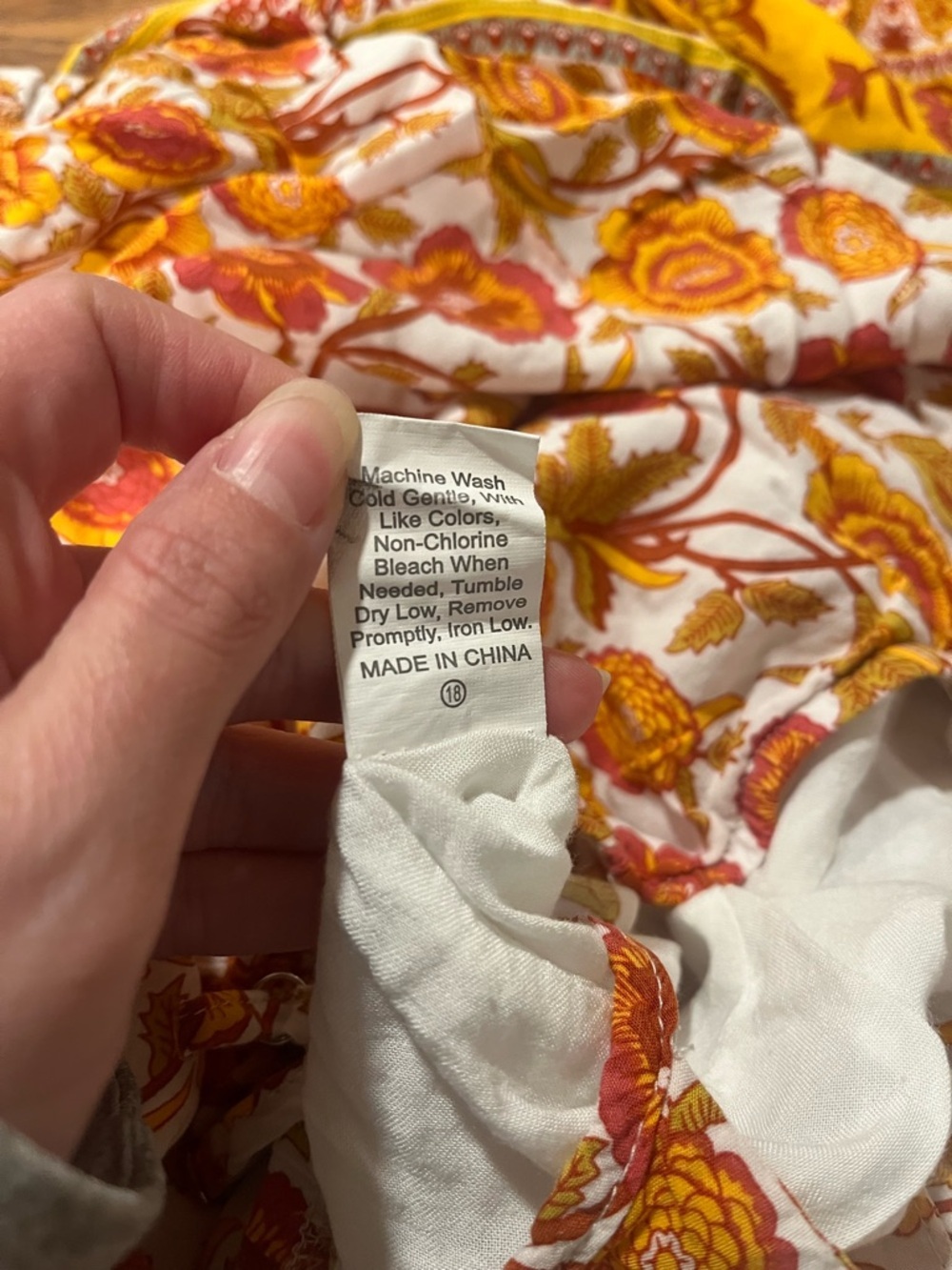 Boho Floral Button-Front Mini Dress - Small - Picture 9 of 9